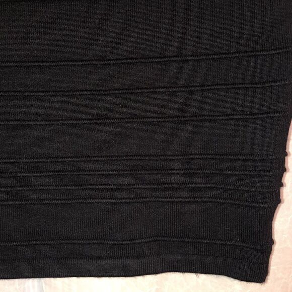 Charlotte Russe M Black Knit Ribbed Mini Pencil Skirt - Picture 6 of 9